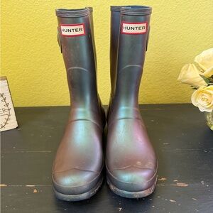 Size 10- Hunter Multicolor Iridescent Boots